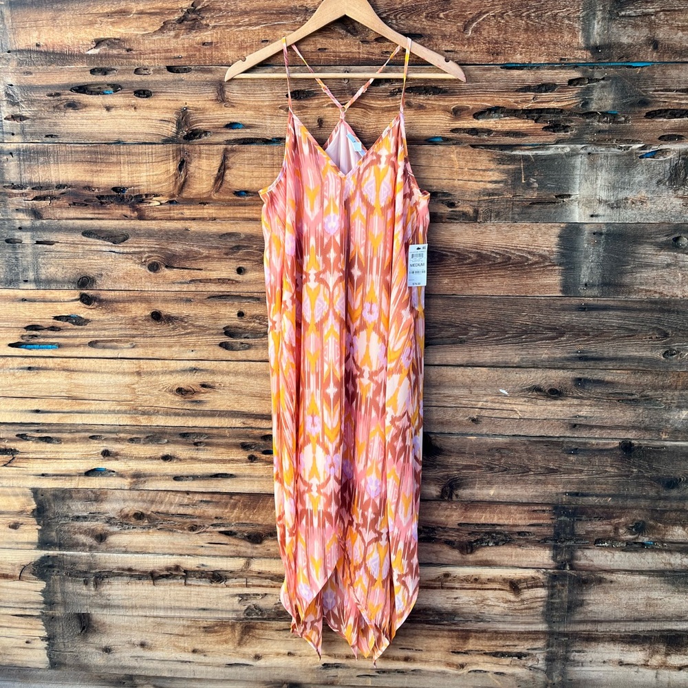 BAR III | NWT Pink and Orange Sleeveless Maxi Dress M
